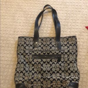 Black coach tote